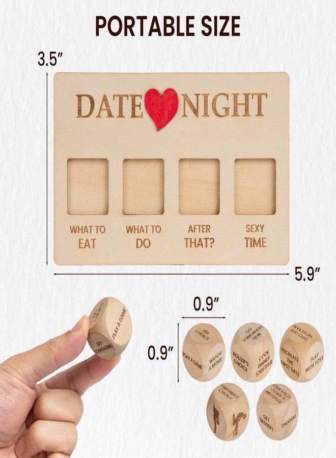 DINIZON Couple Dices Game, 5 What to Eat and Do for Dinner Decision Dice Date Night Ideas, Mother's Day Gifts for Couple, Her, Him, Wife, Husband, Anniversary Gag Gifts for Lovers (Set 5 Date Ideas) - Image 5
